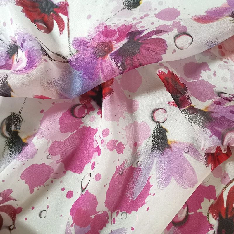 8mm Floral Silk Chiffon Fabric