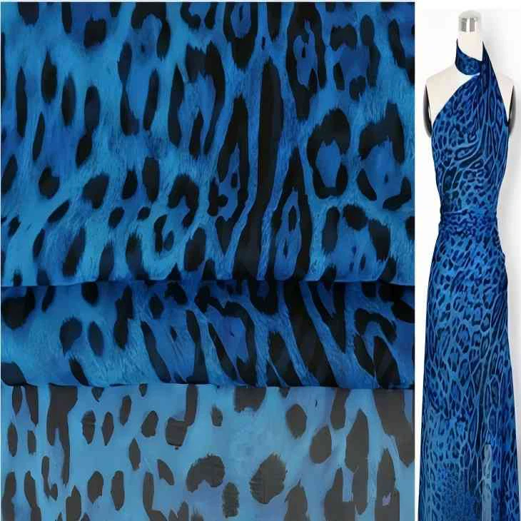 Printed Silk Chiffon Fabric