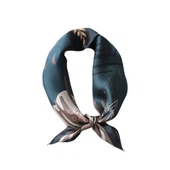 Lenço de seda estampado para quatro estações